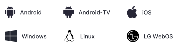 CastarSDK supports android,android-tv,ios, windows, linux